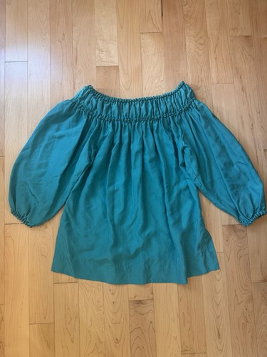 Escada blue silk satin solid - blue,